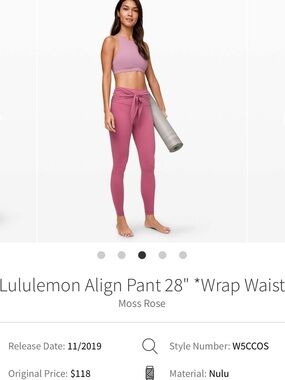 Lululemon align leggings wrap waist